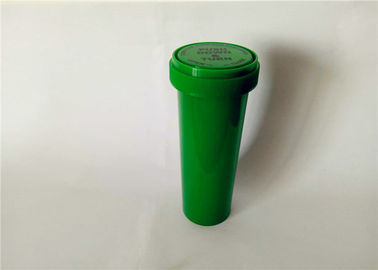 China No Smearing Reversible Cap Vials , Opaque Green Child Proof Pharmacy Pill Bottles supplier
