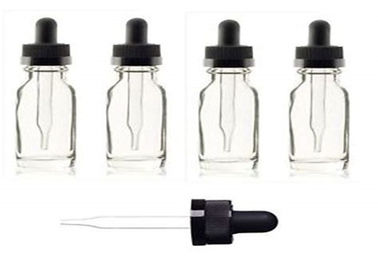 China Customized Printing Glass Dropper Bottles , Medicine Dropper Bottle Blocking UV Rays supplier