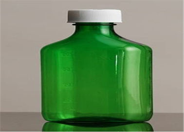 China Translucent Green Color Plastic Liquid Bottles Added Safety Avoiding Product Waste supplier