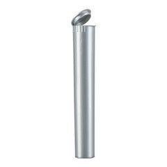 China BPA Free 100% Recyclable Blunt Tube , Opaque Silver Plastic Storage Tubes With Lids supplier