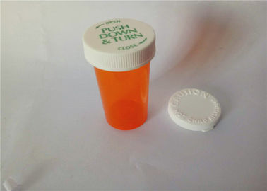 China Portable Child Proof Medicine Bottles 100% Food Grade Polypropylene With Snap Cap supplier