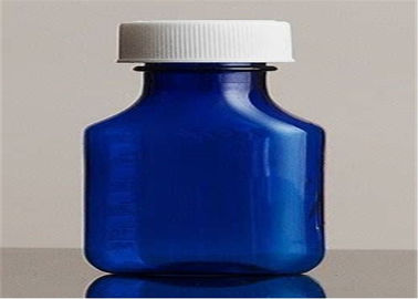 China Even Thickness Plastic Liquid Medicine Bottles , 3 OZ Blue Liquid Prescription Bottles supplier