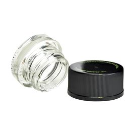 China 5 Ml Transparancy Screw Top Glass Concentrate Containers / Cosmetic Jars With Lids supplier