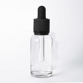 China Smooth Open Clear Glass Essential Oil Dropper Bottles With Child Resistant Cap supplier