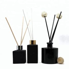 China Black Brussel Glass Perfume Bottles With Printing Home Decoration supplier