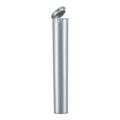 BPA Free 100% Recyclable Blunt Tube , Opaque Silver Plastic Storage Tubes With Lids supplier