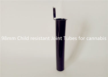 Airtight Opaque Black Pre - Roll Joint Tube 98mm FDA Approved With Strong Pop Sound supplier