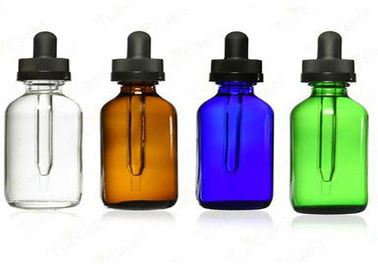 Portable Blue Glass Dropper Bottles Multifunctional High Durability With Even Thickness supplier